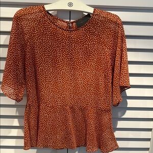 Women's Polka Dot Peplum Blouse